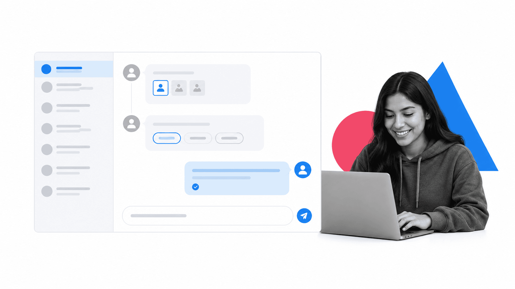 New user completing profile setup through a guided conversation