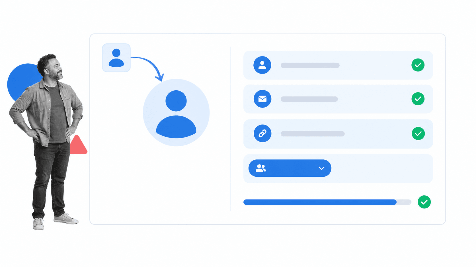 Community member reviewing a fictional prefilled profile during identity setup
